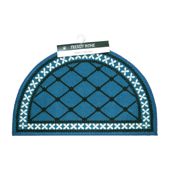 Mason Half Moon Bath Mat Blue