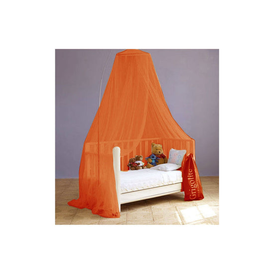 Nursery Baby Cot Size Bed Decorative Canopy Orange