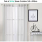 Pair of White Eyelet Sheer Curtains 140 x 225cm