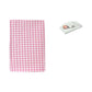 Checked Pink Bassinet Fitted Sheet with a Flat Sheet Sewed Attached