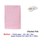 Checked Pink Bassinet Fitted Sheet with a Flat Sheet Sewed Attached