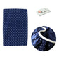 Polka Dot Navy Polyester Cotton Bassinet Fitted Sheet with a Flat Sheet Sewed Attached