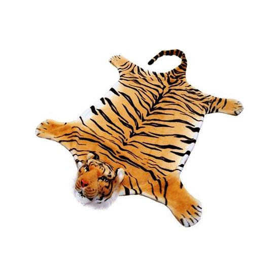 Faux Animal Floor Rug with Realistic Head Wild Tiger