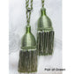 Pair of Curtain Tassel Rope Ties 52cm Green