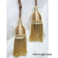 Pair of Curtain Tassel Rope Ties 52cm Light Gold