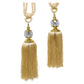 Elizabeth Pair of Curtain Tassel Rope Ties Champagne/Gold