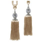 Elizabeth Pair of Curtain Tassel Rope Ties Latte/Silver