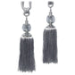 Elizabeth Pair of Curtain Tassel Rope Ties Silver/Silver