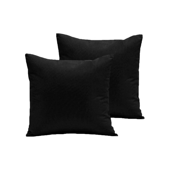 Pair of  280TC Polyester Cotton European Pillowcases Black