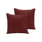 Pair of  280TC Polyester Cotton European Pillowcases Burgundy