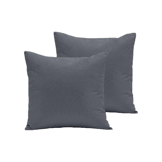 Pair of  280TC Polyester Cotton European Pillowcases Charcoal