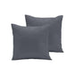 Pair of  280TC Polyester Cotton European Pillowcases Charcoal