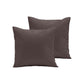 Pair of  280TC Polyester Cotton European Pillowcases Mocha