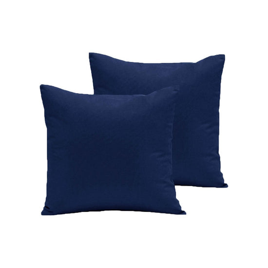 Pair of  280TC Polyester Cotton European Pillowcases Navy