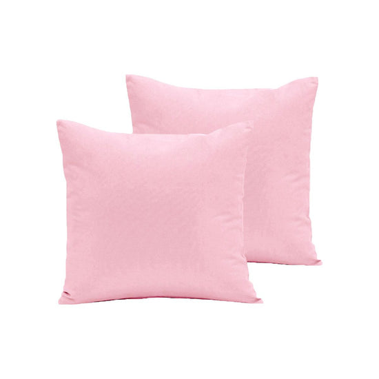 Pair of  280TC Polyester Cotton European Pillowcases Pink