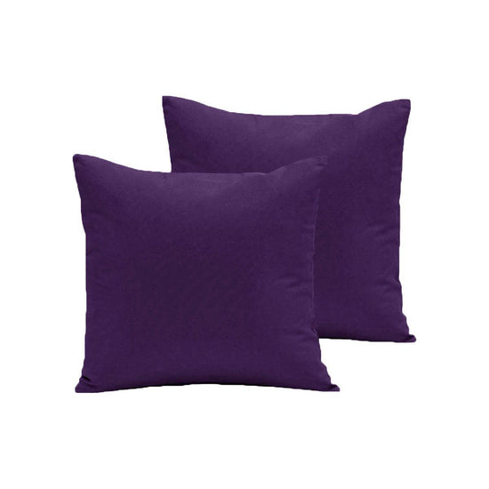 Pair of  280TC Polyester Cotton European Pillowcases Purple