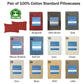 Pair of Cotton Standard Pillowcases 375TC Bone