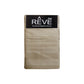 Pair of Reve 100% Cotton Standard Pillowcases 48 x 74 cm Vertical Stripe Latte