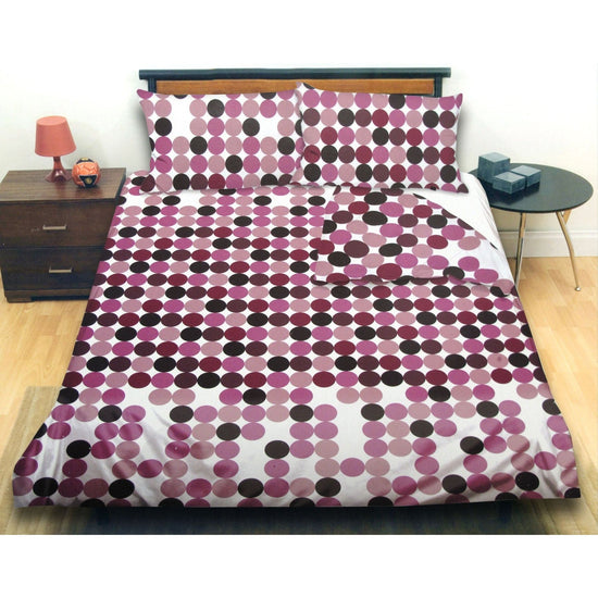 Opus Dots Mauve Quilt Cover Set Queen