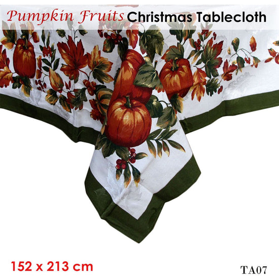 Pumpkin Fruits Christmas Tablecloth 152 x 213 cm