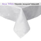 Jacquard Tablecloth Rosa White 135 x 180 cm