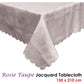Rosie Taupe Luxury Jacquard Tablecloth 150 x 210 cm