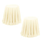 Set of 2 Round 180cm Ruffled Table Cloth Cream