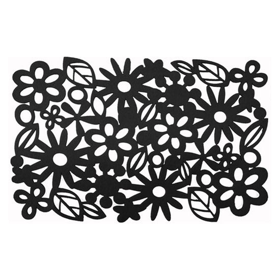 Choice Set of 4 Felt Rectangular Table Placemats Black