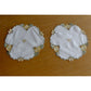 Set of 2 Embroidered Doilies Floral 8