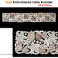 Shell Embroidered Table Runner 33 x 170cm