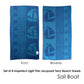 Set of 4 Imperfect Jacquard Terry Beach Towels Sail Boat
