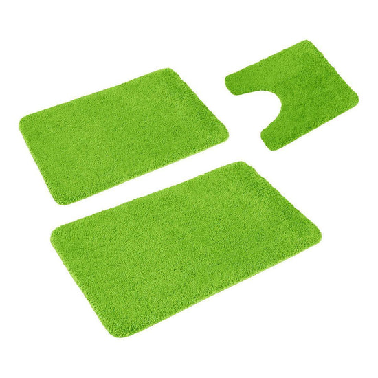Florenz Set of 3 Contour Bath Mat Set Green