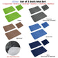 Sleim Set of 3 Bath Mat Set Charcoal (Also Known as Smoke)