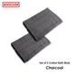 800GSM Set of 2 Cotton Bath Mats 50 x 70 cm Charcoal