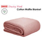Cotton Waffle Blanket Dusty Pink Single