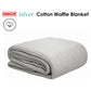 Cotton Waffle Blanket Silver Single