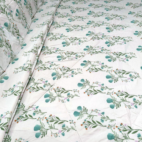 Hotel Living 3 Pce Light Weight Comforter Set Queen/King Corbett Floral Teal