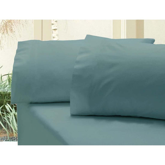 Revive 400TC Cotton Sateen Combo Sheet Set King Steel Blue