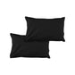 Pair of Solid Colour Microfiber Standard Pillowcases 48x73cmx15cm (Flap) Black