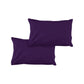 Pair of Solid Colour Microfiber Standard Pillowcases 48x73cmx15cm (Flap) Purple