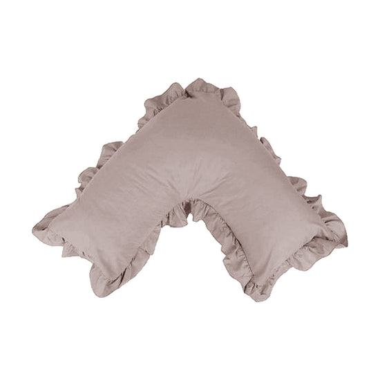 Artex Polyester Cotton V Shape Ruffle Pillowcase Linen