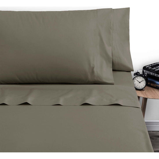 Artex 250TC Polyester Cotton Sheet Set Single Walnut