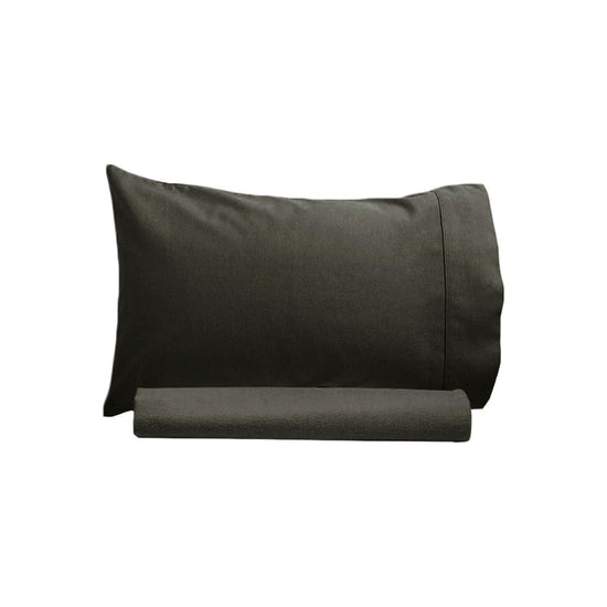 Artex 250TC 100% Cotton Sheet Set Single Charcoal