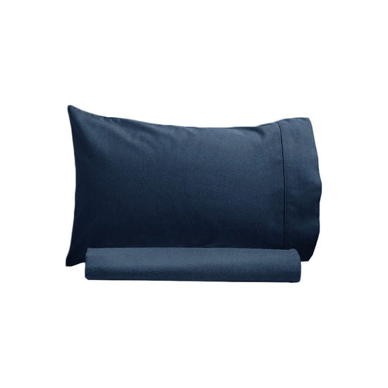 Artex 250TC 100% Cotton Sheet Set Single Navy