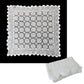 White Knitted Crochet Cotton Tablecloth Square 137 x 137 cm Scalloped Edging 4-Seater