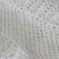 White Knitted Crochet Cotton Tablecloth Square 137 x 137 cm Scalloped Edging 4-Seater