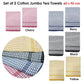 Hotel Living Set of 2 Jumbo Cotton Check Tea Towels 60x90cm Yellow