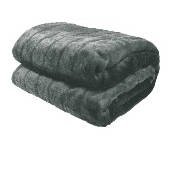 Faux Fur Animal Assorted Throw Rug Channel Grey