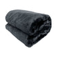Titan Charcoal Faux Fur Throw Rug 127 x 152 cm