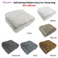 Harper Soft Ruched Pattern Faux Fur Throw Rug 127 x 152 cm Grey